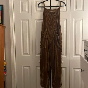 Free people velvet overalls